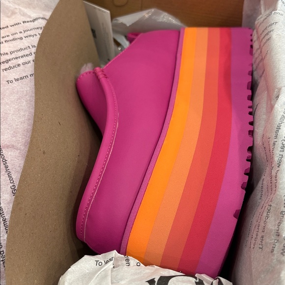 UGG Pink and Orange Platform Shoes - Picture 5 of 6